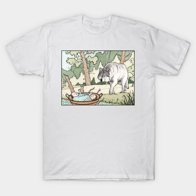 Romulus and Remus and the wolf T-Shirt by ChristmasPress